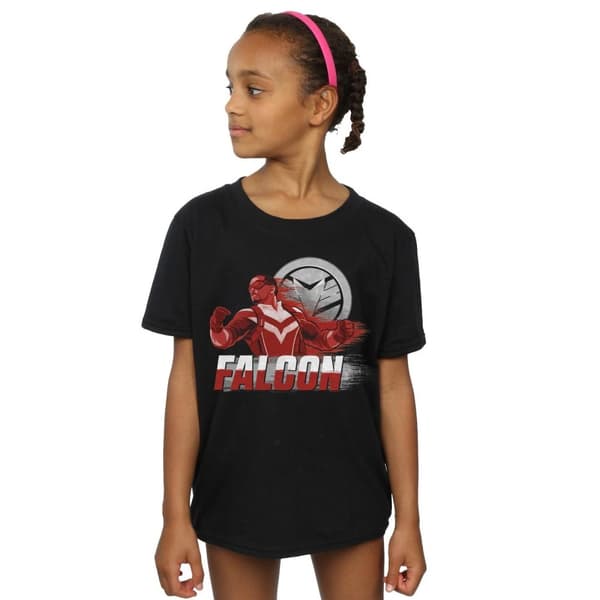 Marvel Girls The Falcon And The Winter Soldier Falcon Red Fury Cotton T-Shirt