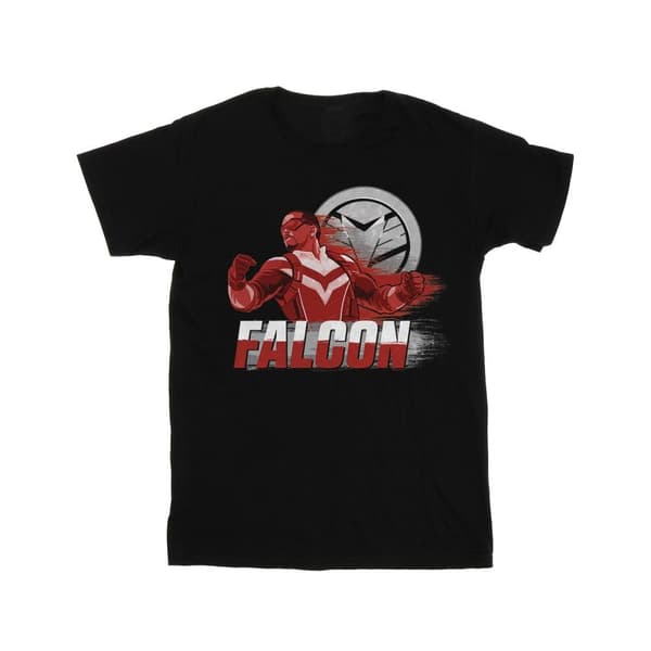 Marvel Girls The Falcon And The Winter Soldier Falcon Red Fury Cotton T-Shirt