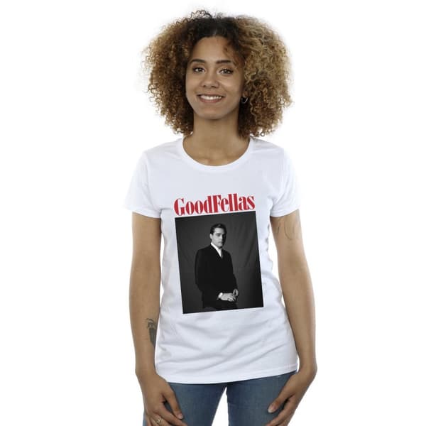 Goodfellas Womens/Ladies Black And White Character Cotton T-Shirt