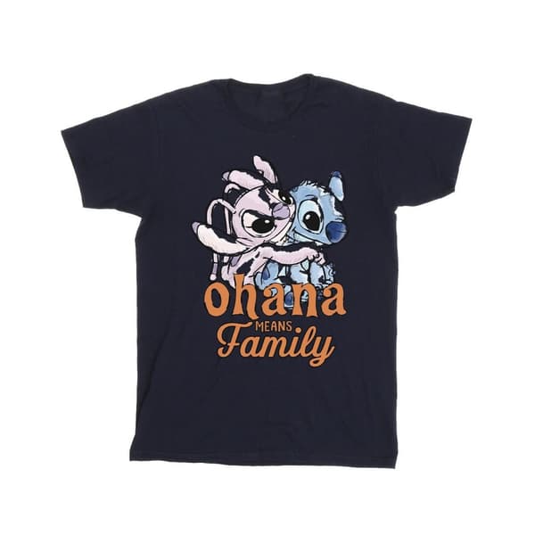 Disney Boys Lilo And Stitch Ohana Angel Hug T-Shirt