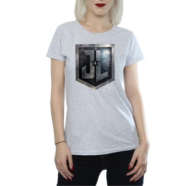 DC Comics Womens/Ladies Justice League Movie Shield Cotton T-Shirt