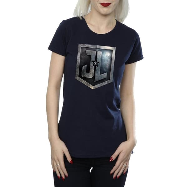 DC Comics Womens/Ladies Justice League Movie Shield Cotton T-Shirt