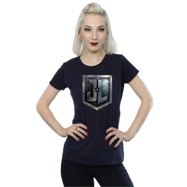 DC Comics Womens/Ladies Justice League Movie Shield Cotton T-Shirt
