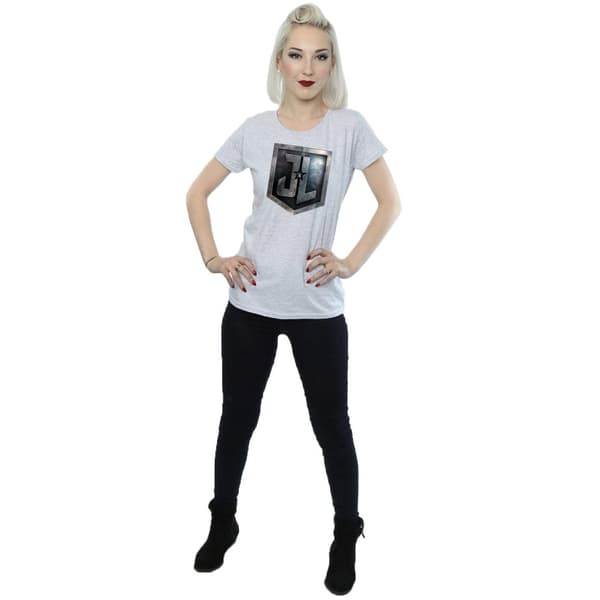 DC Comics Womens/Ladies Justice League Movie Shield Cotton T-Shirt