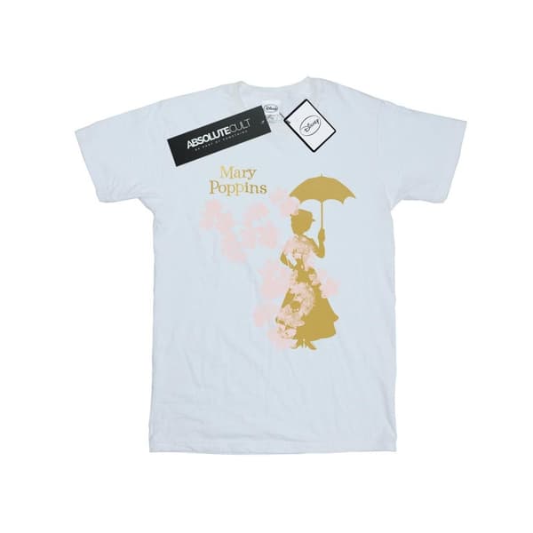 Disney Mary Poppins t-shirt med blommig silhuett för herrar