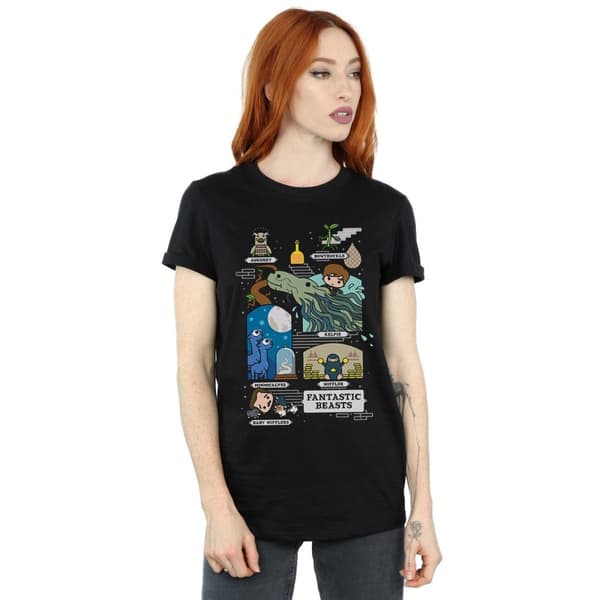 Fantastic Beasts Womens/Ladies Chibi Newt Cotton Boyfriend T-Shirt