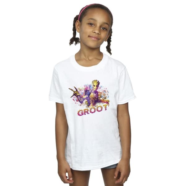 Marvel Guardians Of The Galaxy Abstrakt Groot T-shirt i bomull för flickor