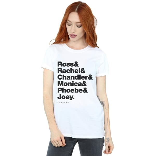 Friends Womens/Ladies First Names Text Cotton Boyfriend T-Shirt