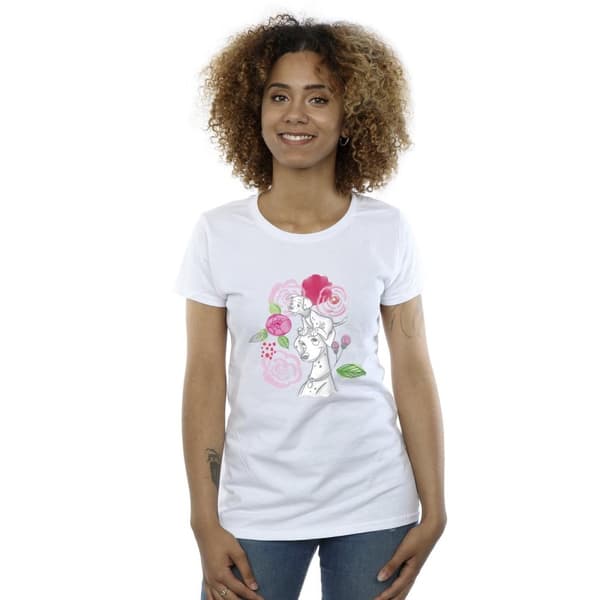 Disney Womens/Ladies 101 Dalmatians Flowers Cotton T-Shirt