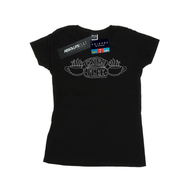 Friends Dam/dam Central Perk Outline T-shirt i bomull