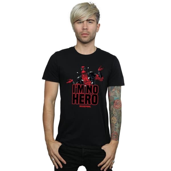 Marvel Mens Deadpool I´m No Hero T-Shirt
