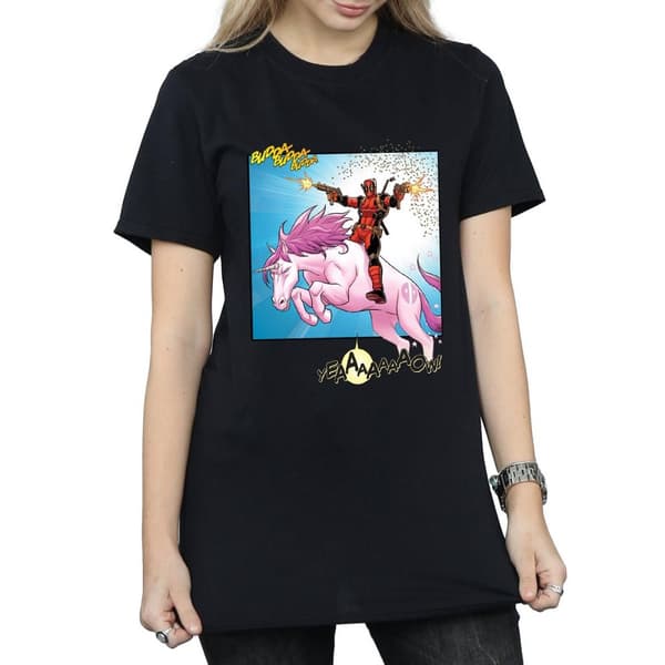Marvel Dam/Tjej Deadpool Hey You Bomull Boyfriend T-shirt