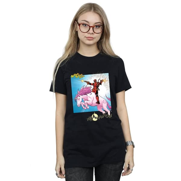 Marvel Dam/Tjej Deadpool Hey You Bomull Boyfriend T-shirt