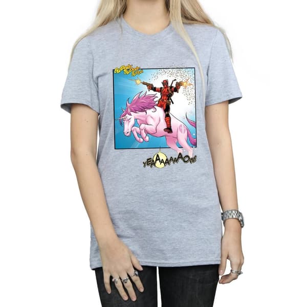Marvel Dam/Tjej Deadpool Hey You Bomull Boyfriend T-shirt
