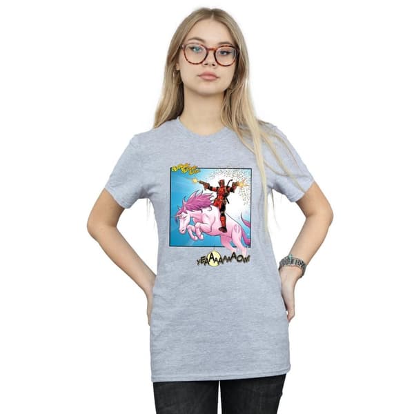 Marvel Dam/Tjej Deadpool Hey You Bomull Boyfriend T-shirt