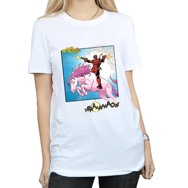Marvel Dam/Tjej Deadpool Hey You Bomull Boyfriend T-shirt