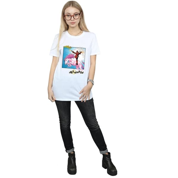 Marvel Dam/Tjej Deadpool Hey You Bomull Boyfriend T-shirt