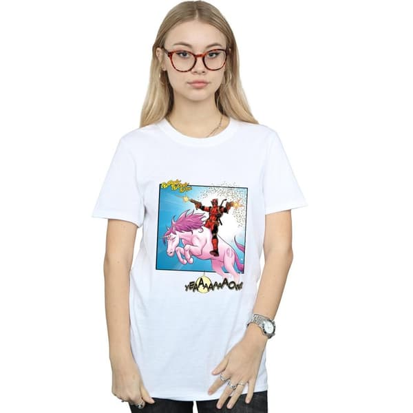 Marvel Dam/Tjej Deadpool Hey You Bomull Boyfriend T-shirt