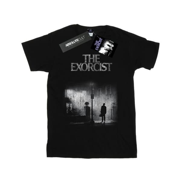 The Exorcist Womens/Ladies Mono Distressed Poster Cotton Boyfriend T-Shirt