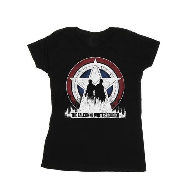 Marvel Womens/Ladies The Falcon And The Winter Soldier Star Silhouettes Cotton T-Shirt