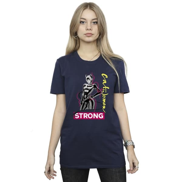 DC Comics Womens/Ladies Batman Catwoman Strong Cotton Boyfriend T-Shirt