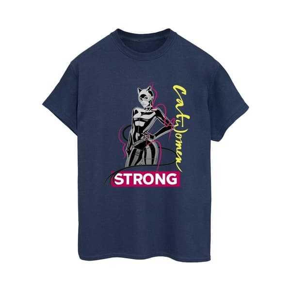 DC Comics Womens/Ladies Batman Catwoman Strong Cotton Boyfriend T-Shirt