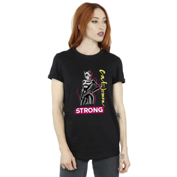 DC Comics Womens/Ladies Batman Catwoman Strong Cotton Boyfriend T-Shirt