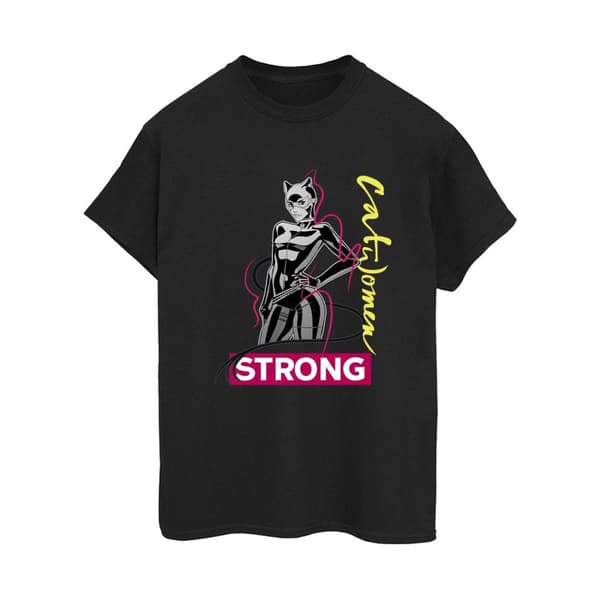 DC Comics Womens/Ladies Batman Catwoman Strong Cotton Boyfriend T-Shirt