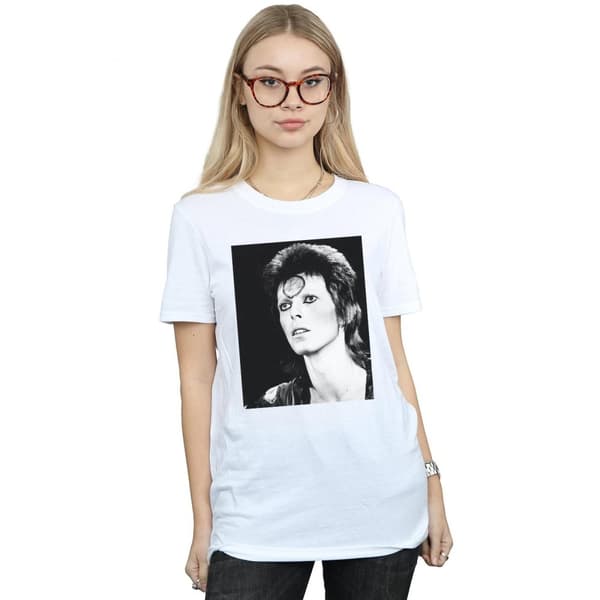 David Bowie Dam/Tjej - Ziggy - Pojkvänströja i bomull med snygg look