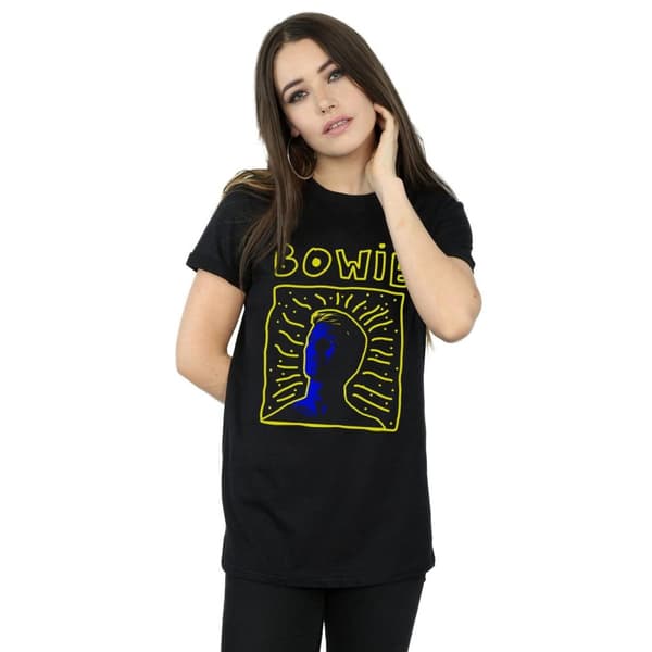 David Bowie Womens/Ladies 90s Frame Cotton Boyfriend T-Shirt