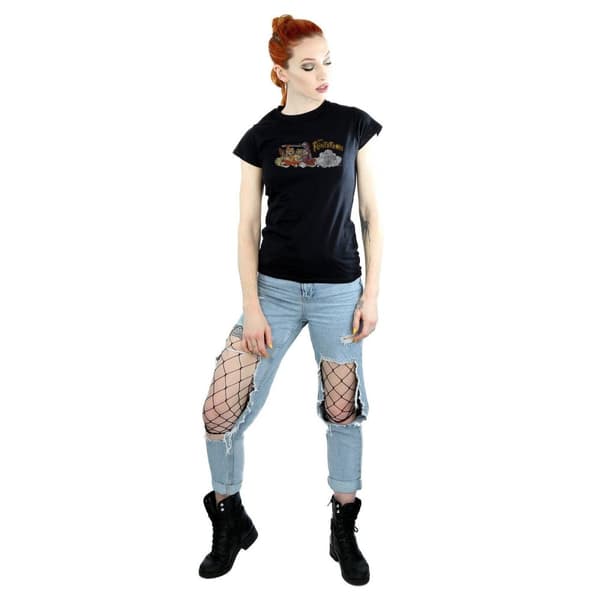 The Flintstones Dam/Tjej - Family Car - T-shirt i bomull med tryck