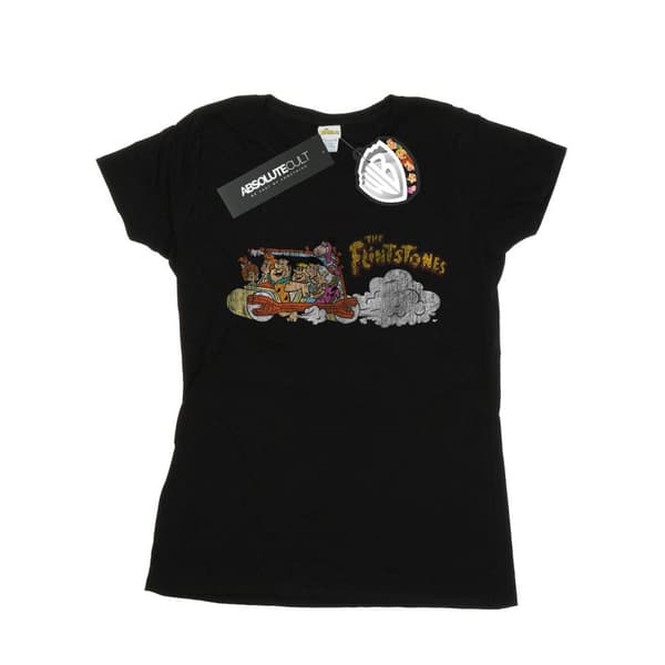 The Flintstones Dam/Tjej - Family Car - T-shirt i bomull med tryck