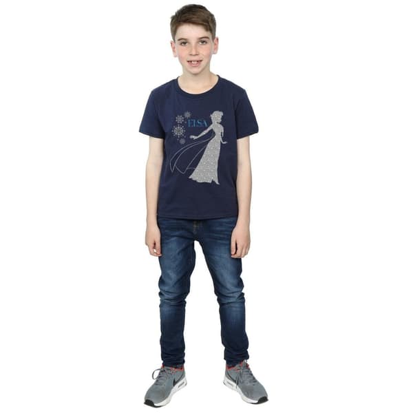 Disney Pojkar - Frozen Elsa Christmas Silhouette T-shirt