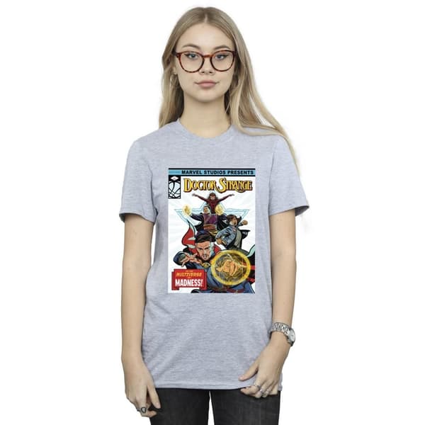 Marvel Dam/Tjej Doctor Strange Comic Cover Boyfriend-T-shirt i bomull