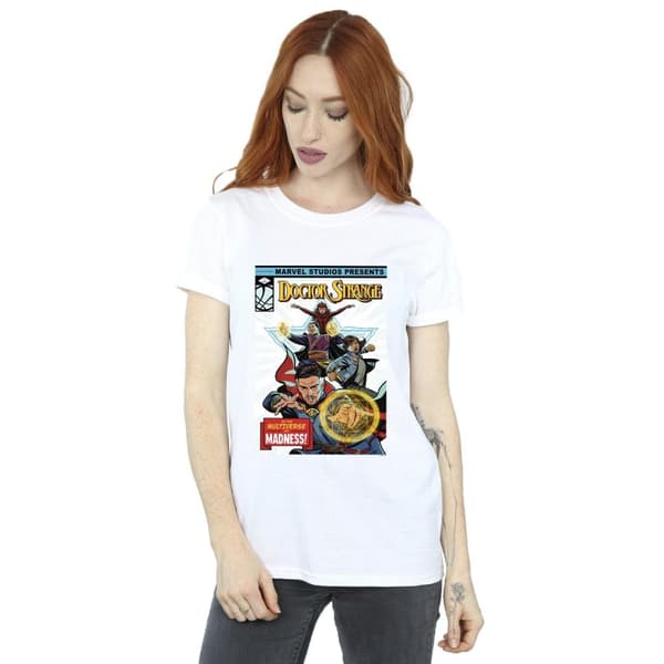 Marvel Dam/Tjej Doctor Strange Comic Cover Boyfriend-T-shirt i bomull