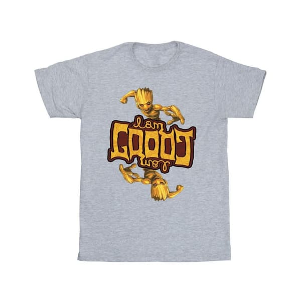 Marvel Boys Guardians Of The Galaxy Groot Inverted Grain T-Shirt