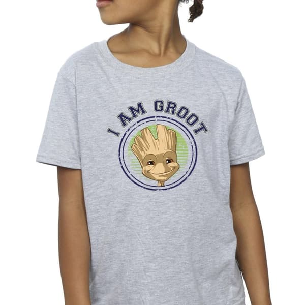Guardians Of The Galaxy Flickor Groot Varsity Bomulls-T-shirt
