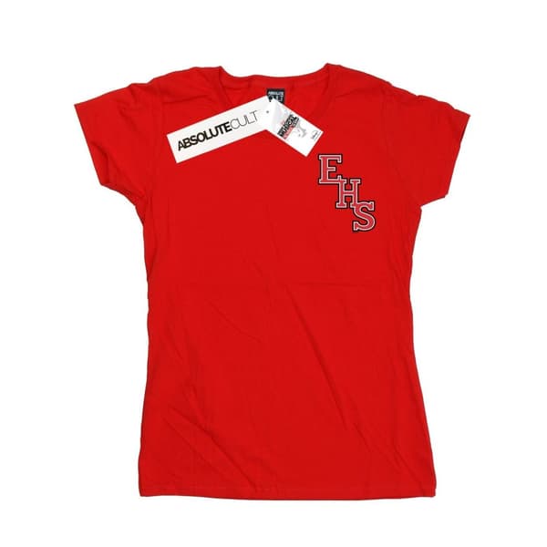 Disney Womens/Ladies High School Musical The Musical EHS Logo Breast Print Cotton T-Shirt