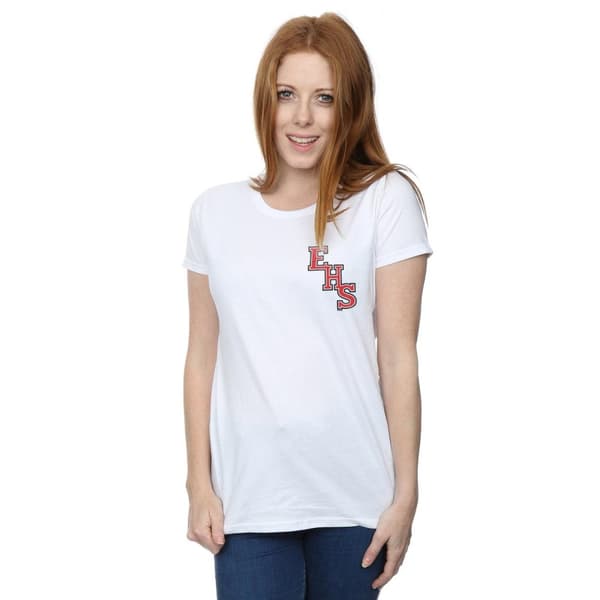 Disney Womens/Ladies High School Musical The Musical EHS Logo Breast Print Cotton T-Shirt