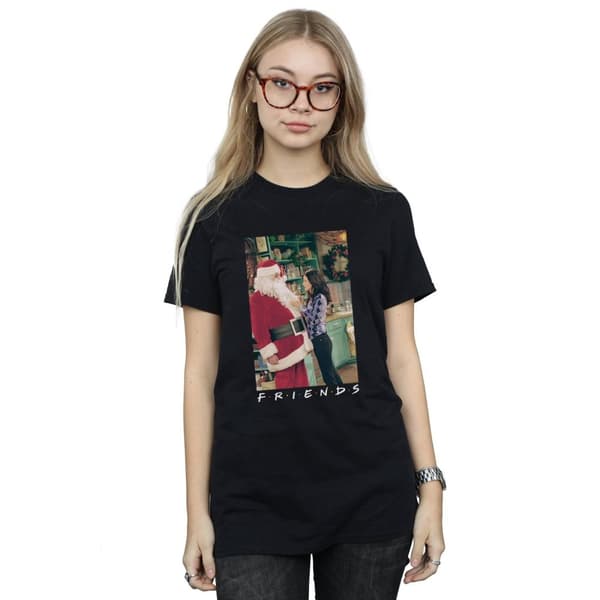 Friends Dam/Lady Chandler Claus Boyfriend T-shirt i bomull
