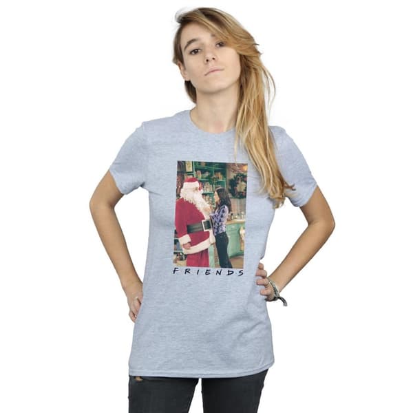 Friends Dam/Lady Chandler Claus Boyfriend T-shirt i bomull