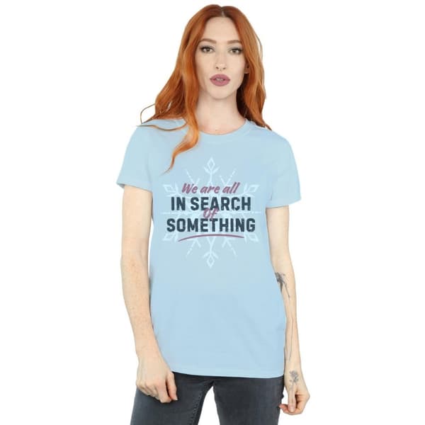 Disney Womens/Ladies Frozen 2 All In Search Of Something Cotton Boyfriend T-Shirt