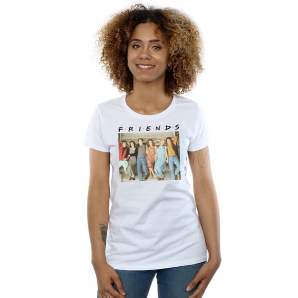Friends T-shirt i bomull för damer/kvinnor - Group Photo Stairs