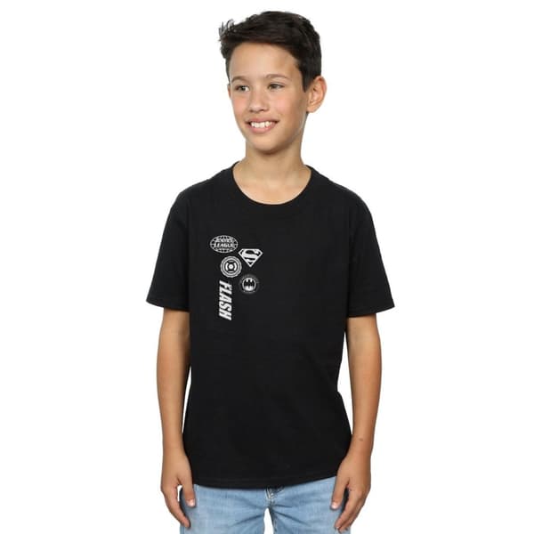 DC Comics T-shirt med ikoner från Justice League för pojkar