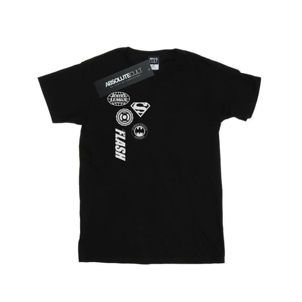 DC Comics T-shirt med ikoner från Justice League för pojkar Black 12-13 Years