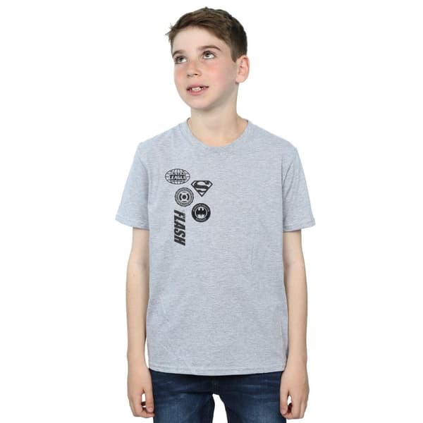 DC Comics T-shirt med ikoner från Justice League för pojkar