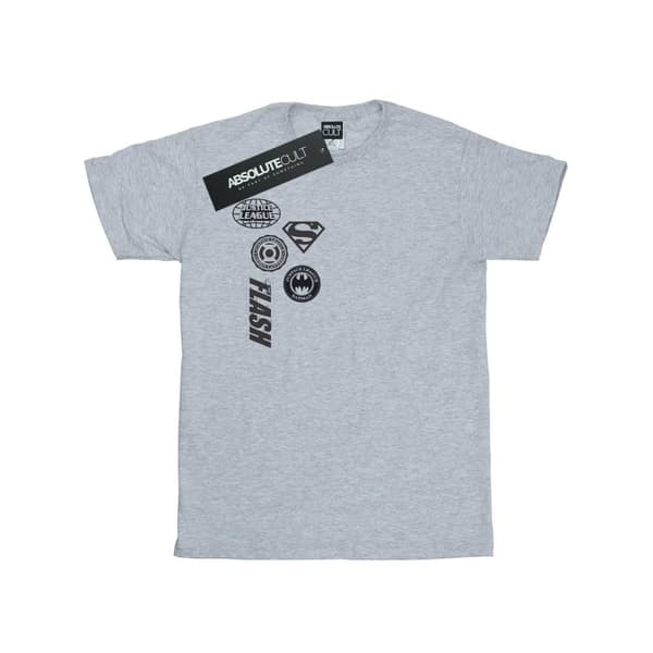 DC Comics T-shirt med ikoner från Justice League för pojkar