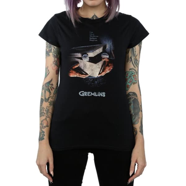 Gremlins Womens/Ladies Gizmo Distressed Poster Cotton T-Shirt
