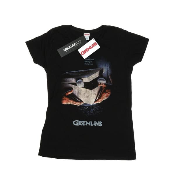 Gremlins Womens/Ladies Gizmo Distressed Poster Cotton T-Shirt Black M
