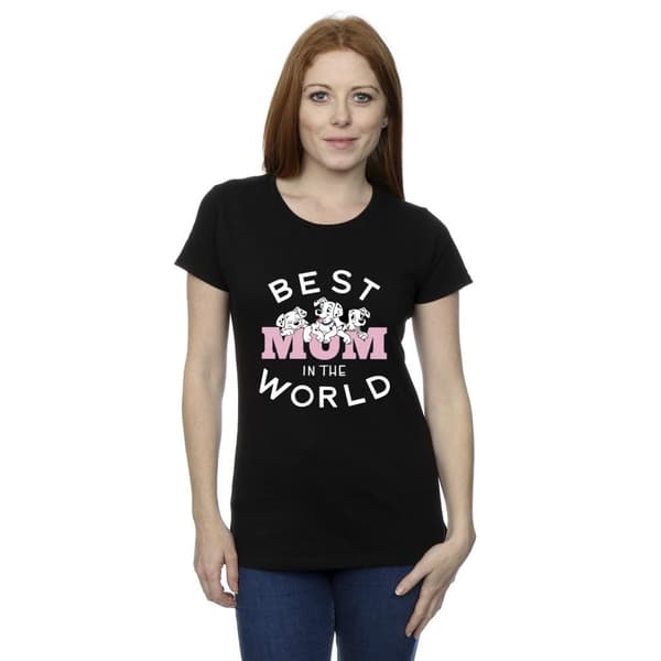 Disney Womens/Ladies 101 Dalmatians Best Mum In The World Cotton T-Shirt